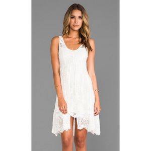 Free People Kristal Lace Salinas Foil Dress Ivory